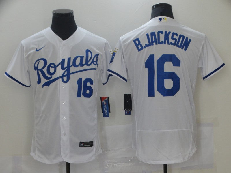 Men's Kansas City Royals Bo Jackson #16 White Jersey